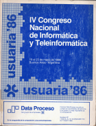 Congreso Nacional de Informática y Teleinformática (4 : Buenos Aires : 1986)